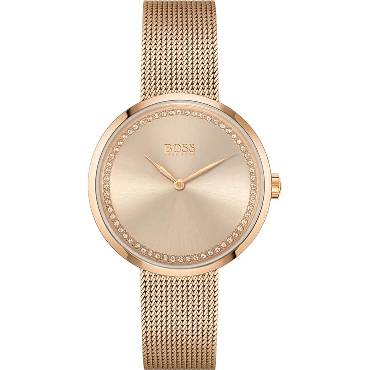BOSS Analogue Quartz Watch for Women with Carnation Gold