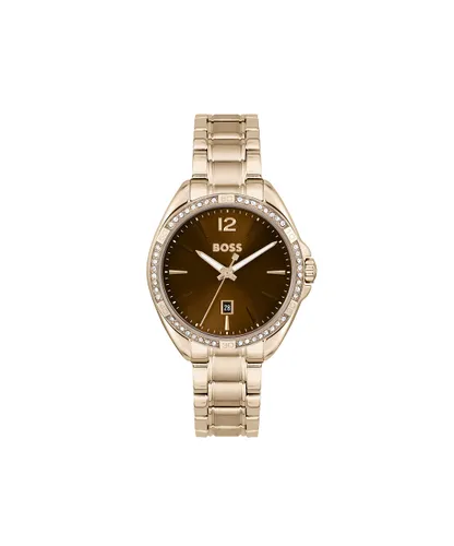 BOSS Analogue Quartz Watch for women with Carnation gold