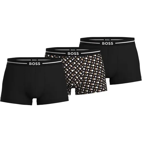 Boss AOP 3 Pack Boxer Shorts - Black