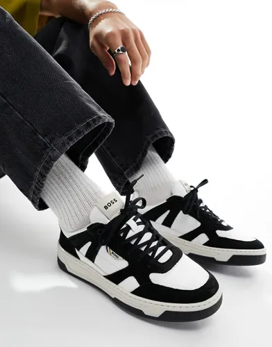 BOSS baltimore tenn trainers in white and black-Grey
