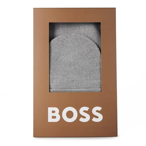 Boss Beanie and Scarf Set - Silver