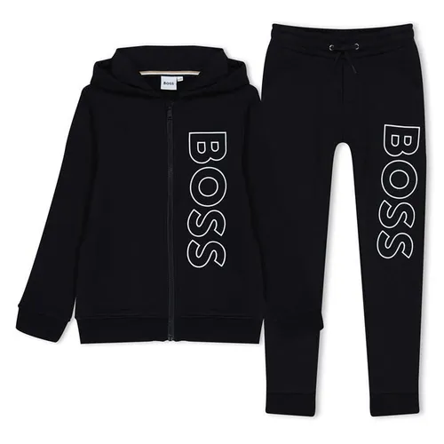 Boss Big Logo Tracksuit Junior Boys - Black