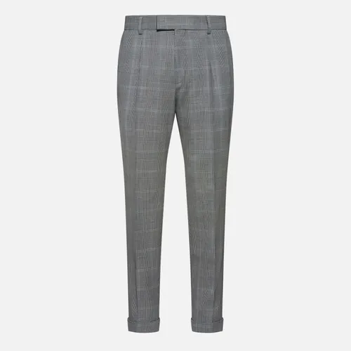 BOSS Black H-Pepe Checked Wool-Blend Trousers - IT 46/