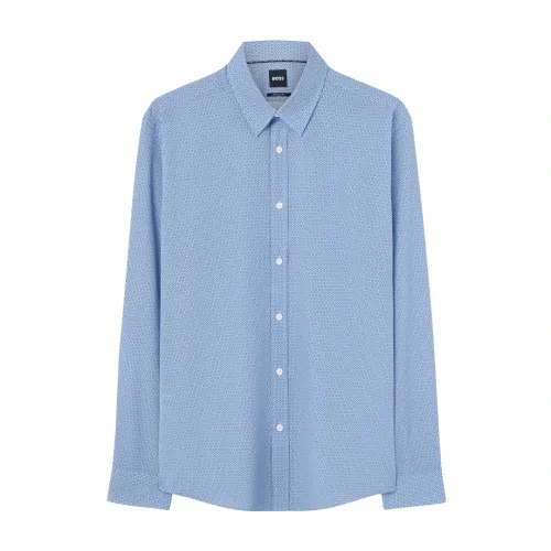 Boss , Blue Button-Up Shirt ,Blue male, Sizes: