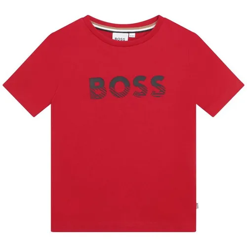Boss Boss Bold Logo T-Shirt Junior Boys - Red