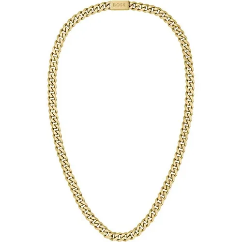 Boss BOSS Chain for Him Light Yellow Gold IP Necklace - Gold