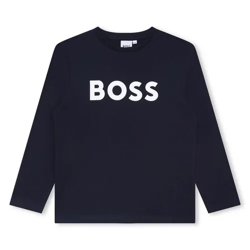 Boss Boss Large Logo T-Shirt Junior Boys - Blue