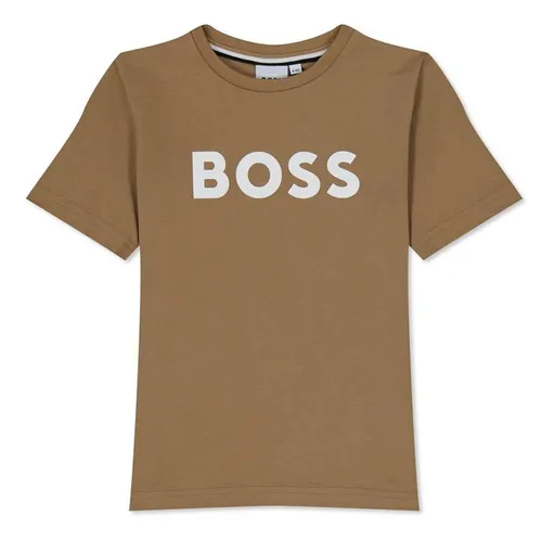 Boss Boss Large Logo T-Shirt Juniors - Beige