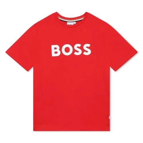 Boss Boss Large Logo T-Shirt Juniors - Red