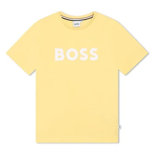Boss Boss Large Logo T-Shirt Juniors - Yellow