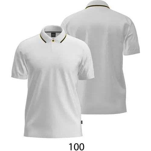 Boss Boss Parlay Tip Polo Shirt Mens - White