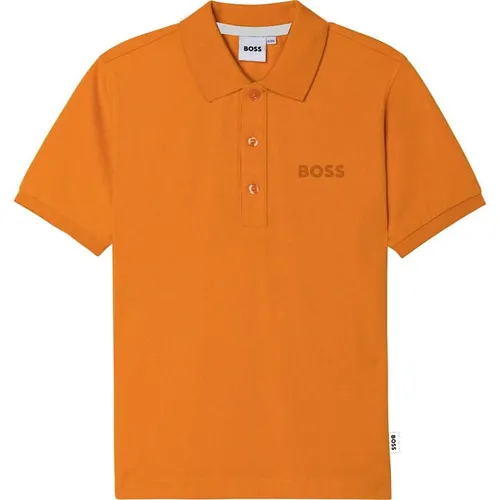 Boss Boss Tonal Polo Shirt Juniors - Orange