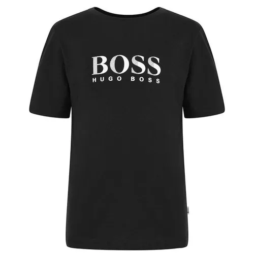 BOSS Boys Short Sleeve Big Logo T Shirt - Black