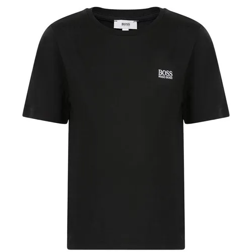 BOSS Boy'S Small Logo Short Sleeve T Shirt - Black