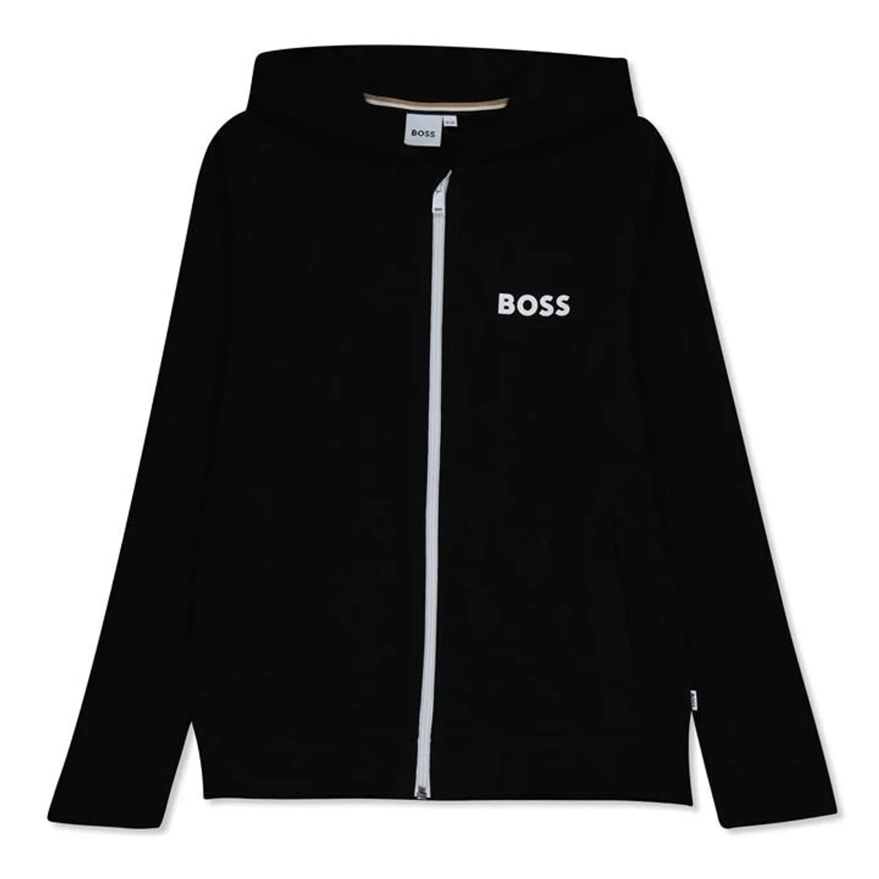 Boss Boy's Small Logo Zip Hoodie - Black