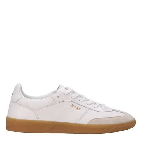Boss Brandon Leather Trainers - White