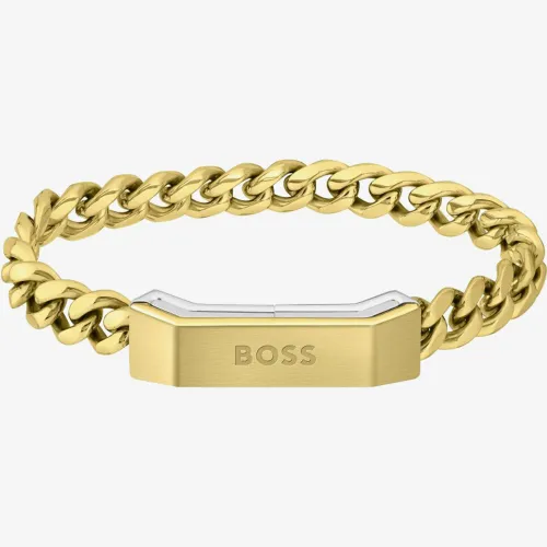 BOSS Carter Mens Gold Plated Chain Bracelet 1580318M