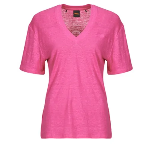 BOSS  C_Ela  women's T shirt in Pink