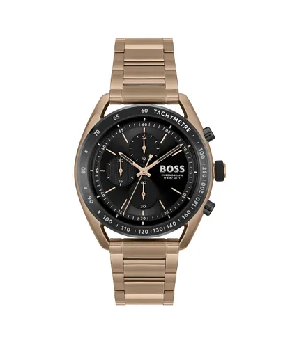 BOSS Chronograph Quartz Watch for Men with Beige Stainless