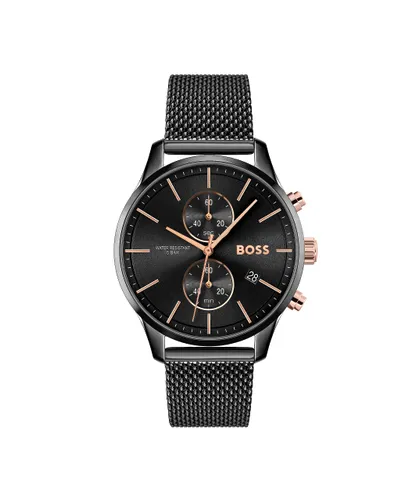 BOSS Chronograph Quartz Watch for Men with Black Stainless