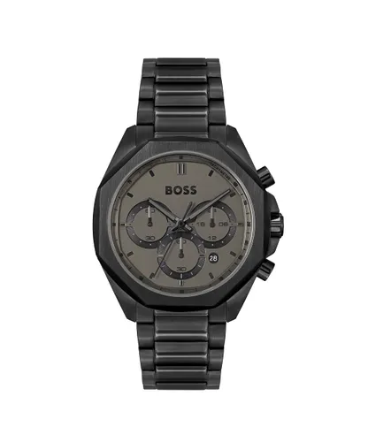 BOSS Chronograph Quartz Watch for men with Black Stainless