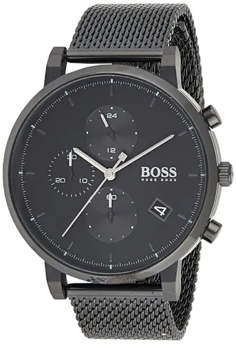 BOSS Chronograph Quartz Watch for Men with Black Stainless