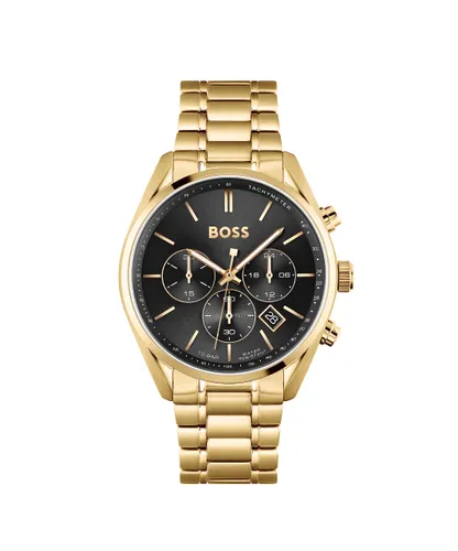 BOSS Chronograph Quartz Watch for men with Gold colored