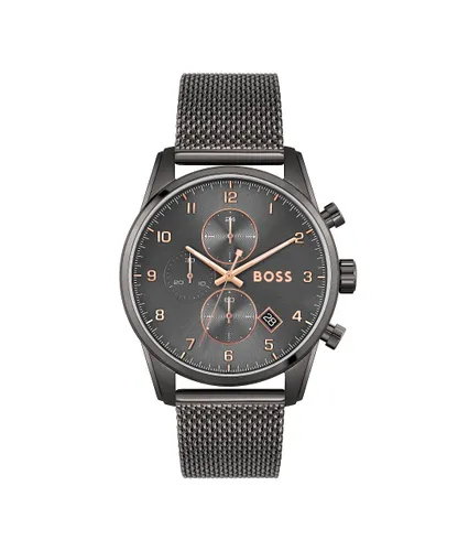 BOSS Chronograph Quartz Watch for Men with Grey Stainless