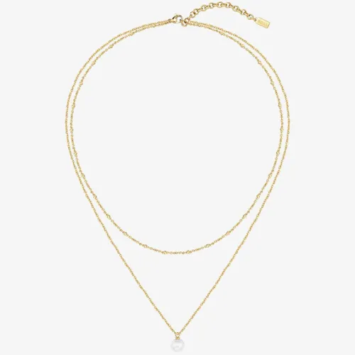 BOSS Cora Gold-Tone Two-Row Chain Necklace 1580206