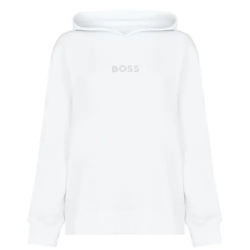 Boss Diamante Logo OTH Hoodie - White