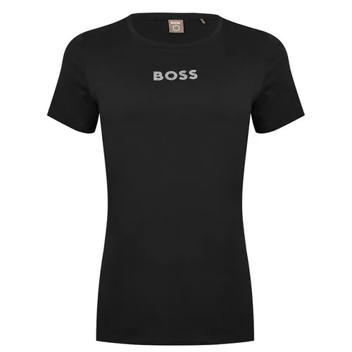 Boss Diamante Logo T-Shirt - Black