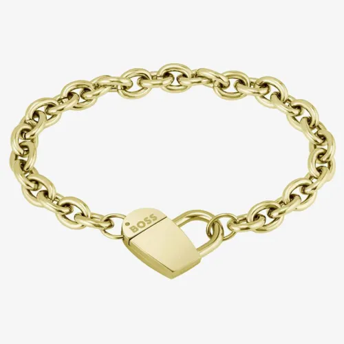 BOSS Dinya Gold Plated Heart Chain Bracelet 1580419