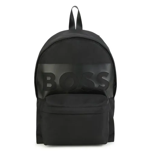 Boss Embossed Logo Backpack Juniors - Black