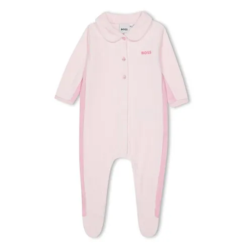 Boss Embroidered Logo Onesie Infant Girls - Pink