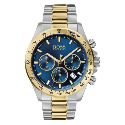 Boss Gents BOSS Hero Dial Two-Tone Bracelet Watch - Gold