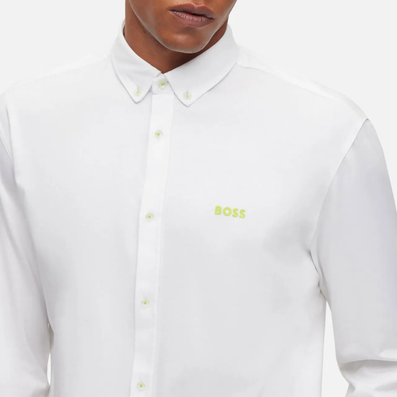 BOSS Green BIADO_R Long Sleeved Cotton-Poplin Shirt