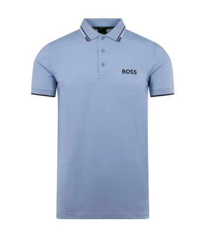 BOSS Green Mens Paddy Pro Polo Shirt Light Blue