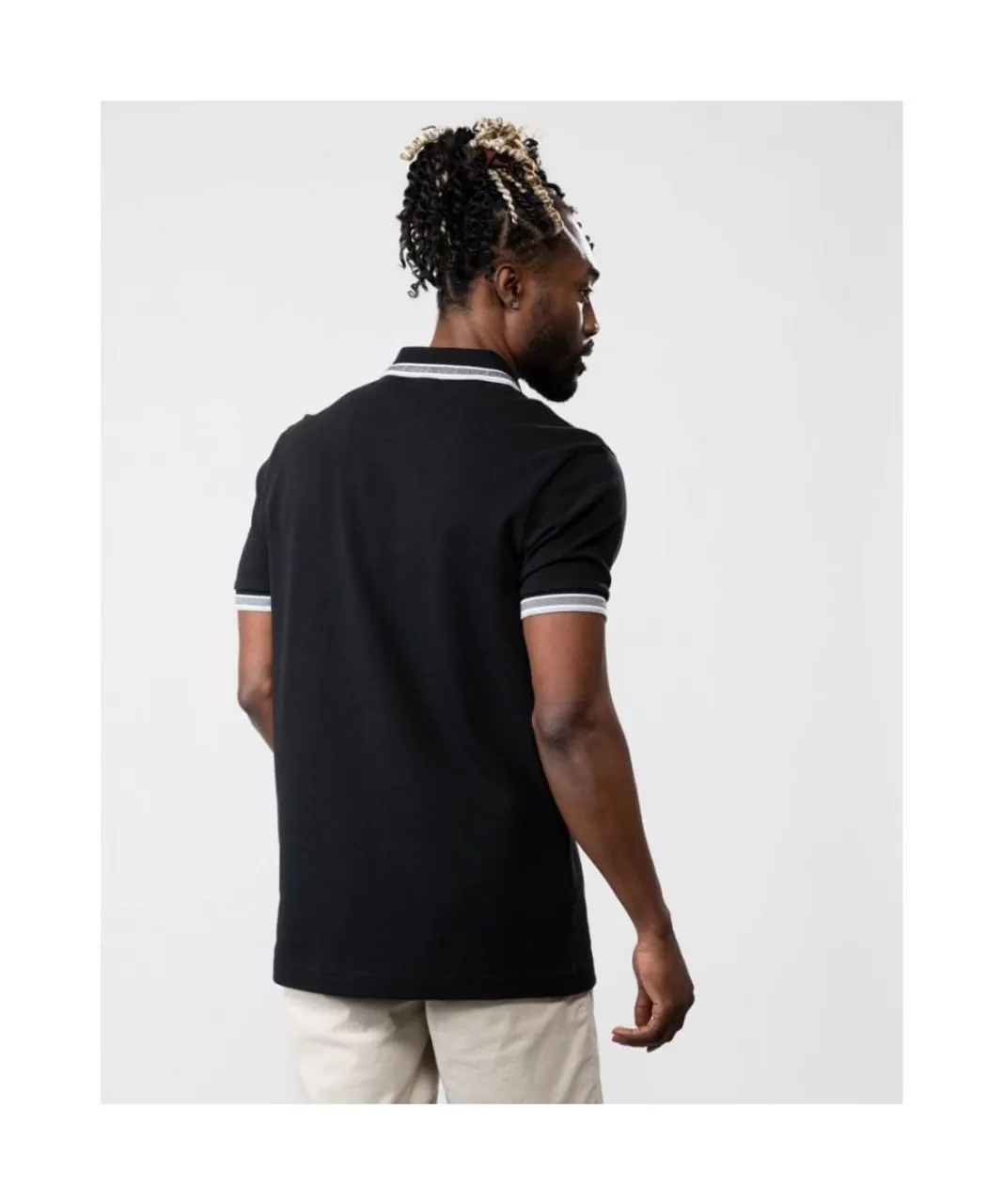 Boss Green Paddy Curved Mens Polo - Black