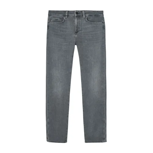 Boss , Grey Washed Jeans ,Gray male, Sizes: