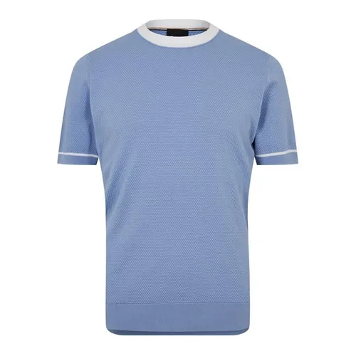 Boss Grosso Knitted T Shirt - Blue
