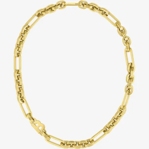 BOSS Hailey Pale Gold Plated Chain Necklace 1580327