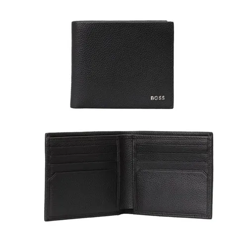 Boss Highway Grained Leather 8 Card Wallet - Black