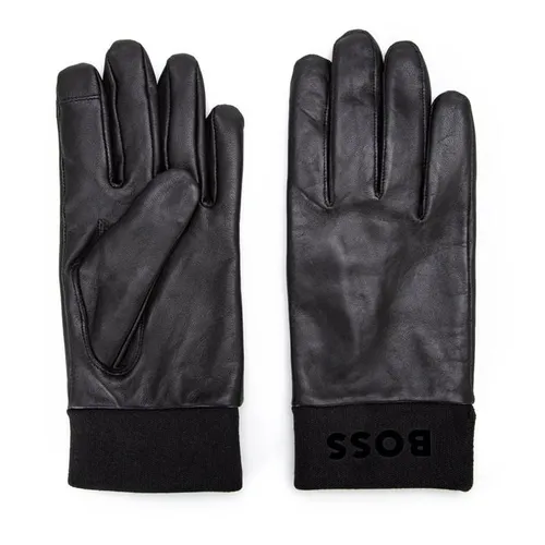 Boss Hyden Leather Gloves - Black