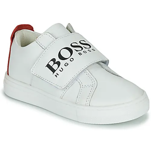 BOSS  J09168  boys's Children's Shoes (Trainers) in White