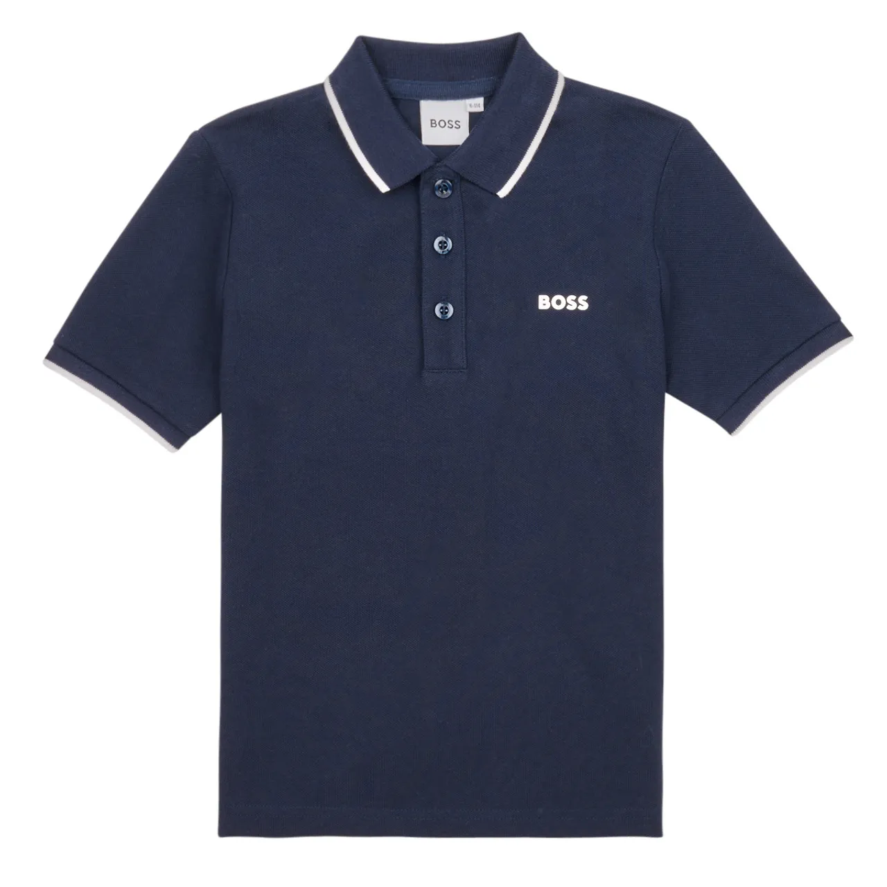 BOSS  J25P26-849-C  boys's Children's polo shirt in Marine