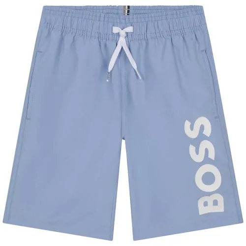 Boss Junior Logo Swim Shorts - Blue