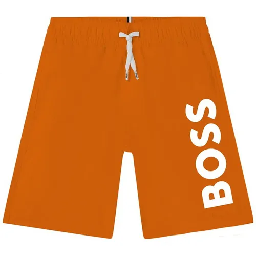 Boss Junior Logo Swim Shorts - Orange