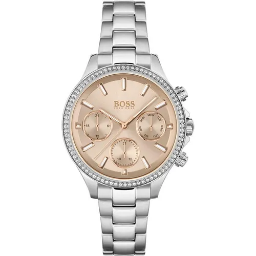 Boss Ladies BOSS Hera Two-Tone Bracelet Watch - Silver