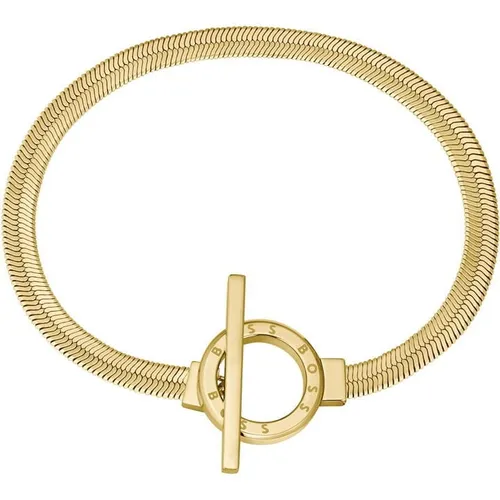 Boss Ladies BOSS Zia Light Yellow Gold IP Chain Bracelet - Gold