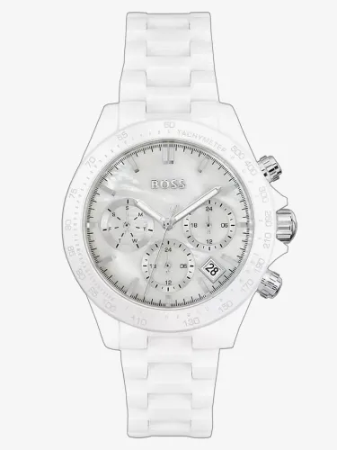 BOSS Ladies Novia White Ceramic Watch 1502630